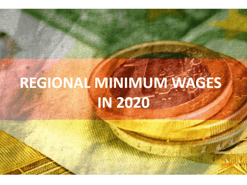 Regional minimum wages in 2020