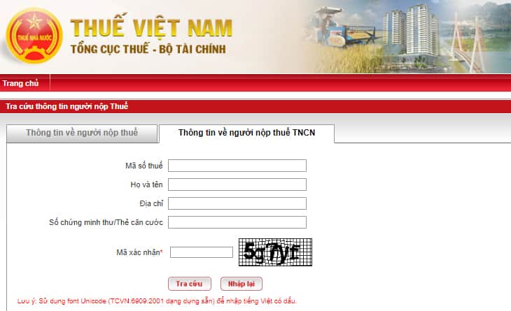 Tra cứu mã số thuế trên trang thuế Việt Nam
