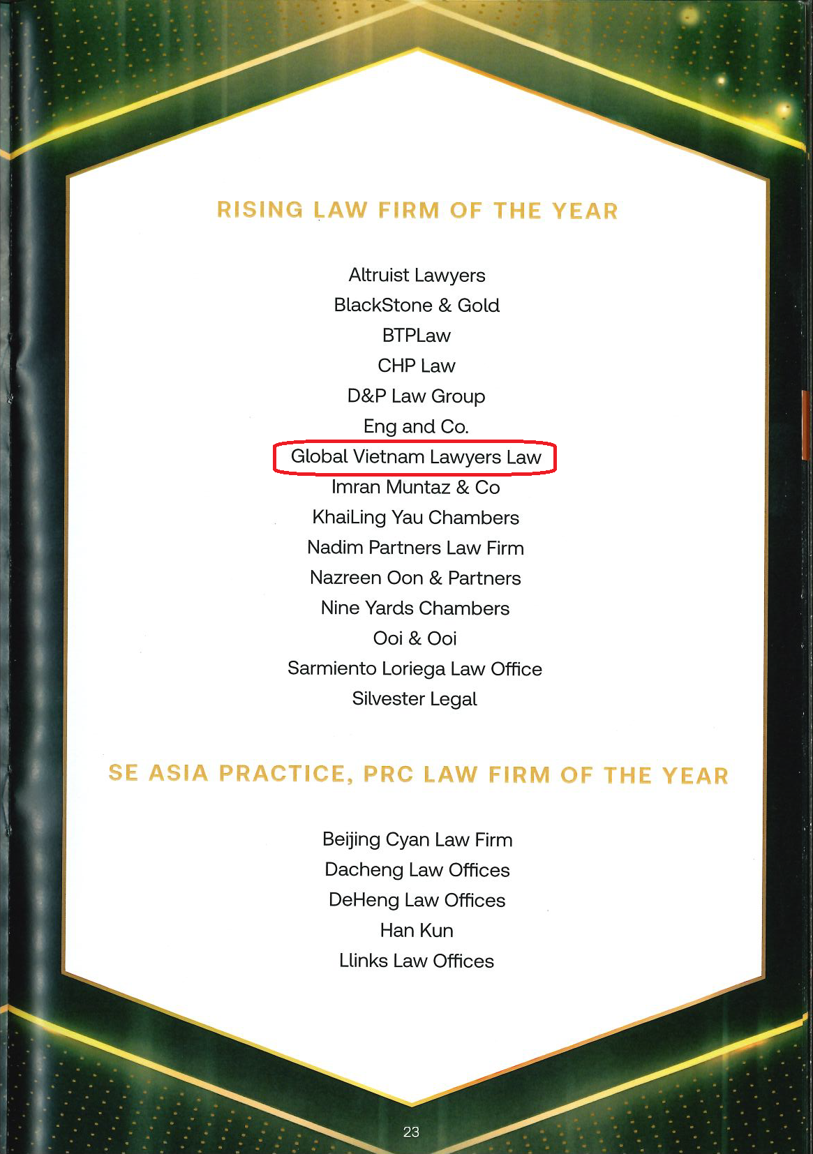 Rising Law Firm of The Year