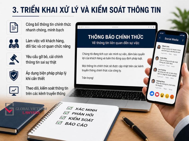 xử lý khủng hoảng truyền thông pháp lý