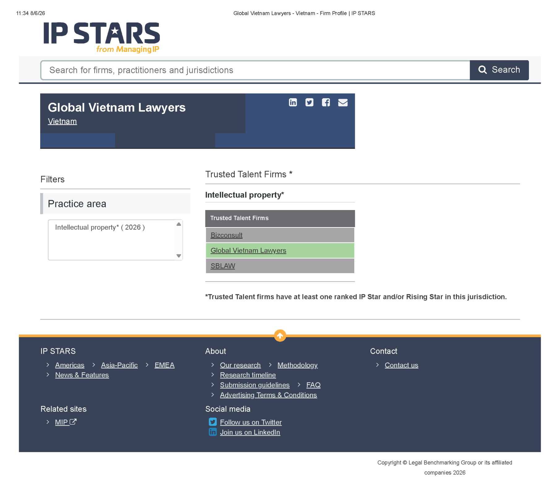 Global Vietnam Lawyers Vietnam Firm Profile IP STARS scaled e1780900790263