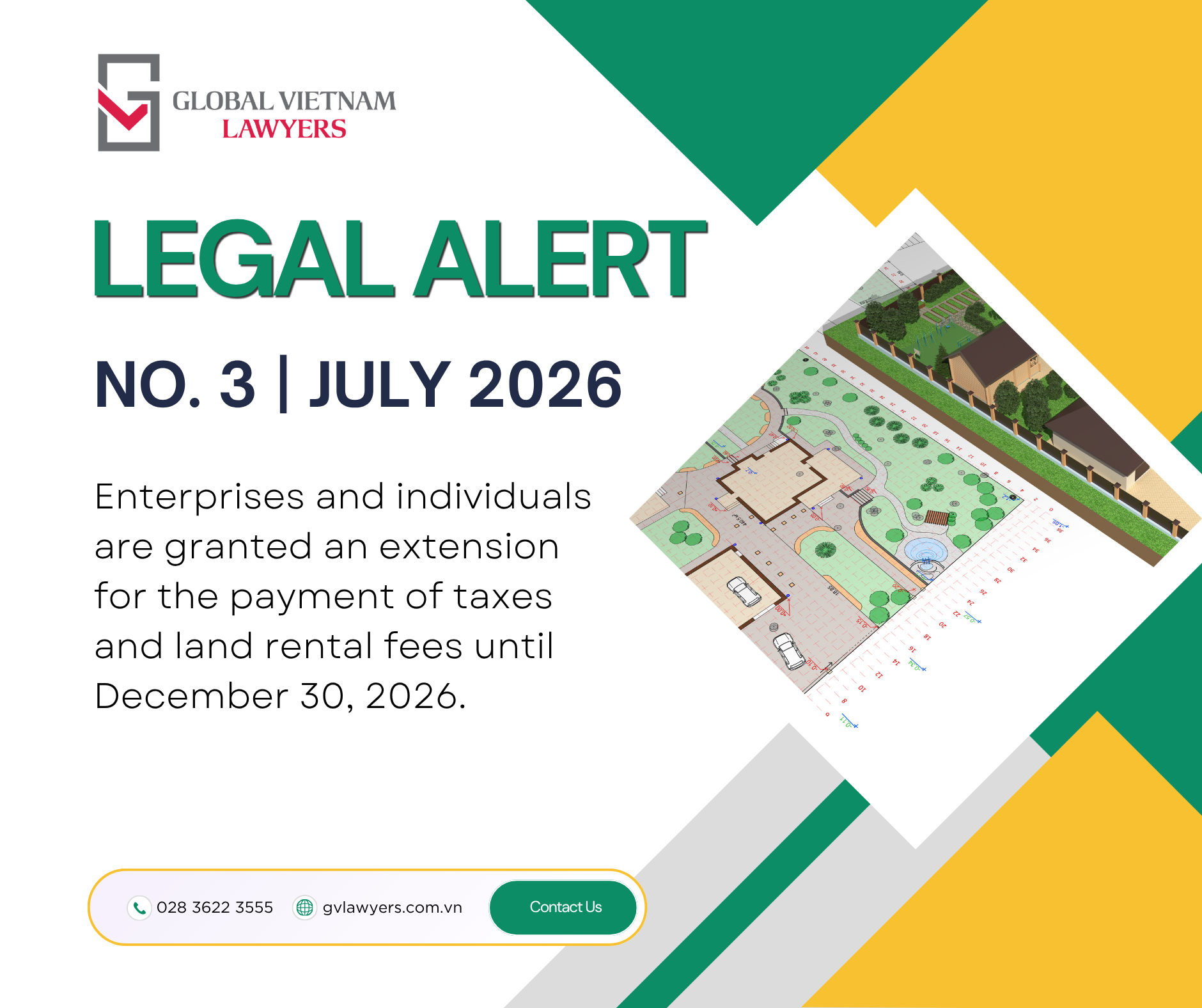 EN Legal alert the extension for the payment of taxes and land rental 2026